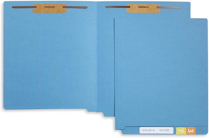Blue Summit Supplies 100 Blue End Tab Fastener File Folders - Image 5