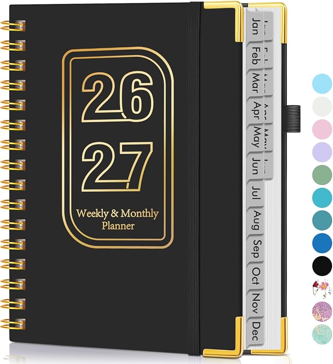 Planner 2026-2027, 18 Months Weekly and Monthly Hardcover Planner, January 2026 by Unknown