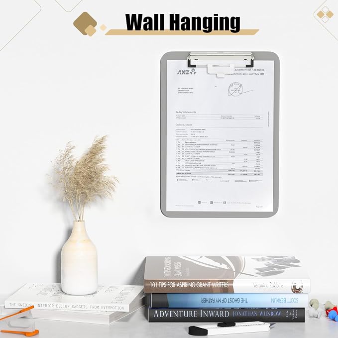 Hongri Plastic Clipboard with Pen Holder, Nurses and Women, Low Profile Clip - Image 6