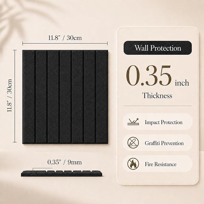 Stripe Felt Bulletin Board Tiles, Cork Board Alternative 24 x 36 in | 0.35 in - Image 2