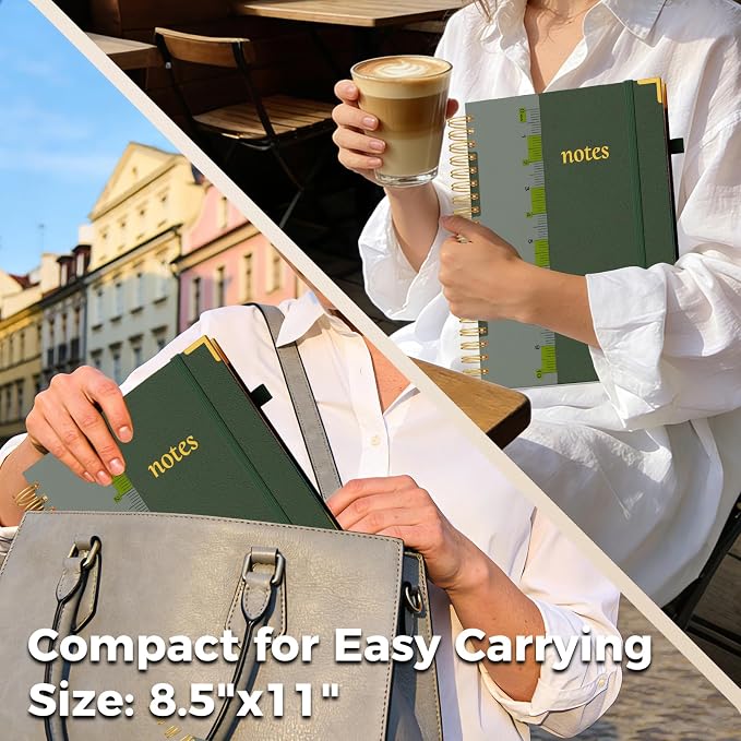 XYark A4 Hardcover Spiral Notebook, 8.5"x11" College Ruled Notebooks - Image 8