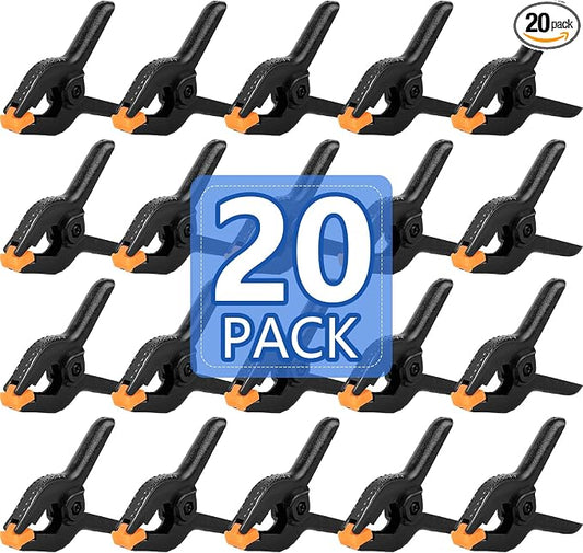 20 Pack 6 inch Plastic Spring Clamps, Backdrop Clips, Plastic Clamps by Unknown