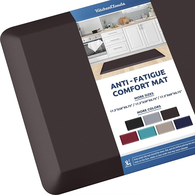 KitchenClouds Kitchen Mat Cushioned Anti Fatigue Kitchen Rug Non Slip Standing by KitchenClouds