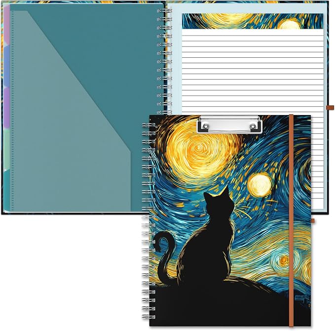 Hongri Clipboard Folio with Refillable Lined Notepad, 8.5 x 11 Folders with by Hongri