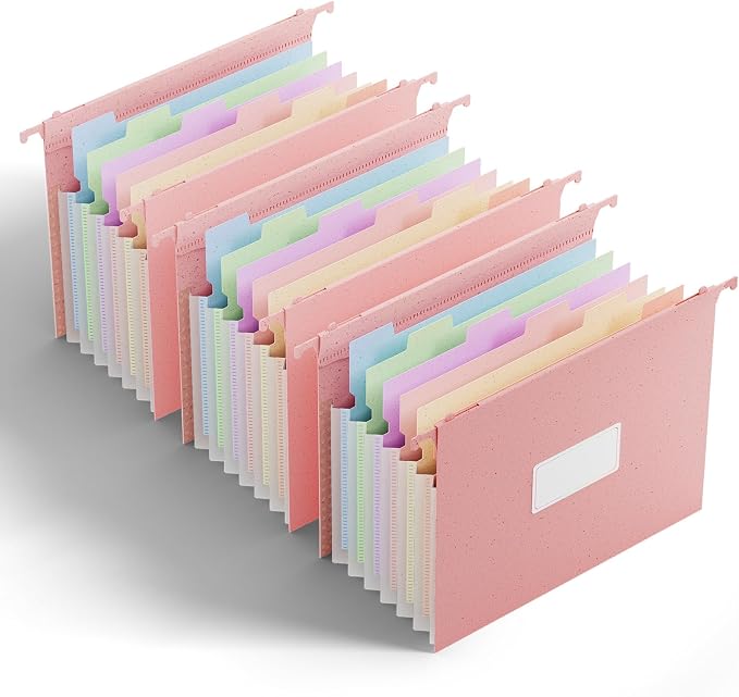 ANSOOK Hanging File Folders Letter Size, 7 Accordion Pockets Expandable File by Ansook