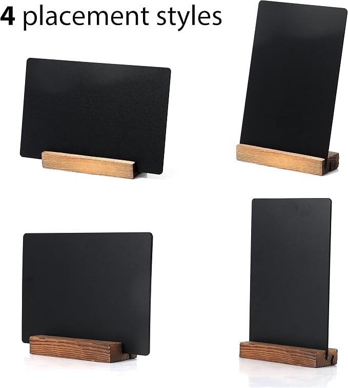 NEWNEWSHOW 3Pack 5.1x7.9 in Blackboard Sign Double Sided - Image 2