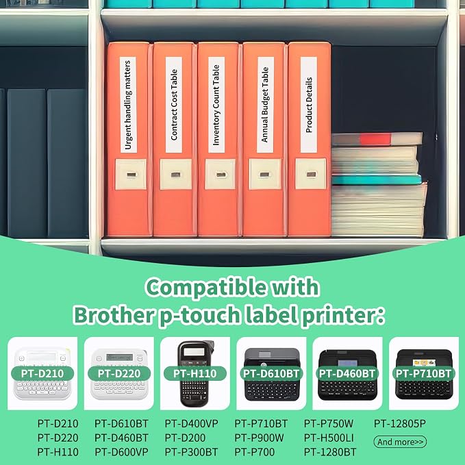 10Pack TZe-231 Compatible Brother Label Maker Tape 12mm 0.47 White White TZ - Image 2