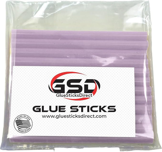 Mini Size Hot Melt Glue Sticks for Glue Gun - Bulk 4in Pastel Violet Glue Sticks - Great for Art Craft Repairs & Compatible w/Most Glue Guns - 5/16" X 4" (24 Sticks) - Made in USA-DeskLoop Office