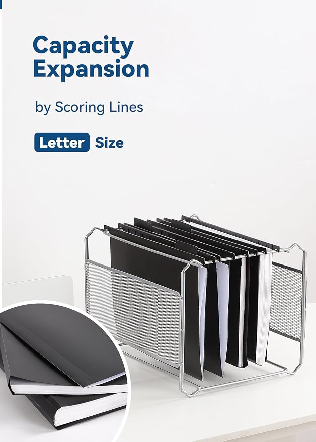 SortRax Plastic Hanging File Folders, Sturdy & Tear-Resistant, Letter Size - Image 3
