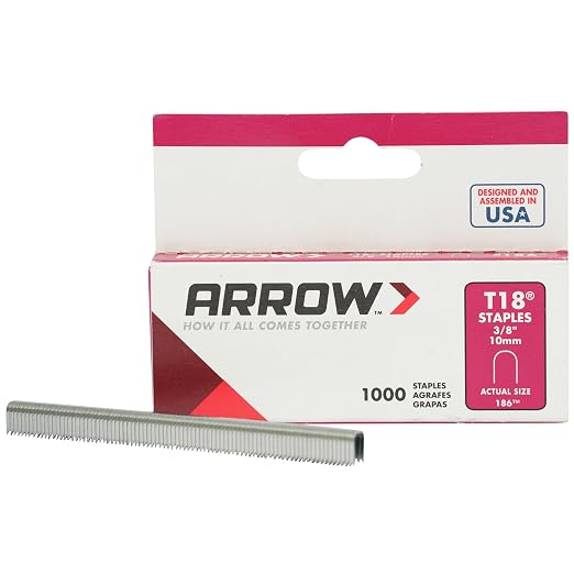 Arrow 186 T18 3/8-Inch Leg Length, 3/16-Inch Crown Size, Staples 1 by ArrowToolGroup