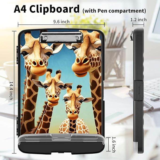 Clipboard with Storage High Capacity Plastic Nursing Clipboards with Pen Holder - Image 2