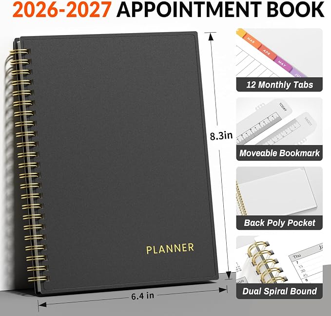 SUNEE 2026-2027 Appointment Book, Quarter-Hourly, Weekly & Monthly - Image 4