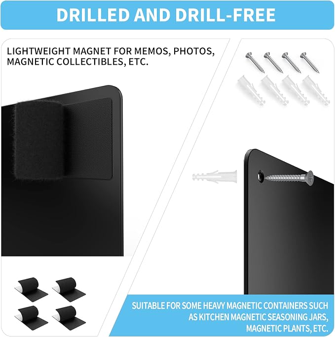 2Pack Magnetic Board, 17.1" x 11.8" Magnet Display, - Image 3