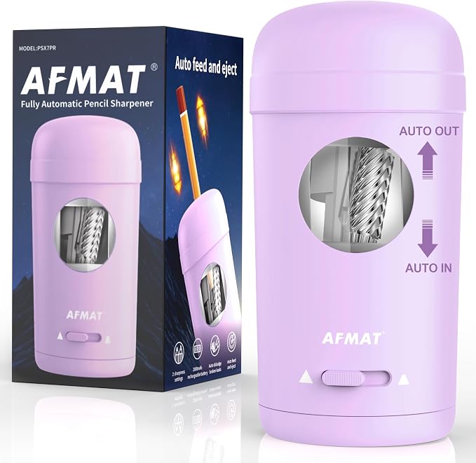AFMAT Electric Pencil Sharpener, Fully Automatic Pencil Sharpener by AFMAT