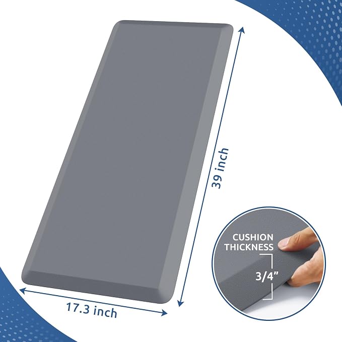 KitchenClouds Kitchen Mat Cushioned Anti Fatigue Kitchen Rug Non Slip Standing - Image 2
