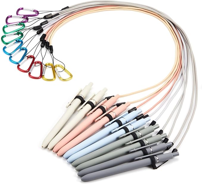 Lewtemi 10 Sets 24 Inch Pen Leash Pen Silicone Lanyard Holder by Lewtemi