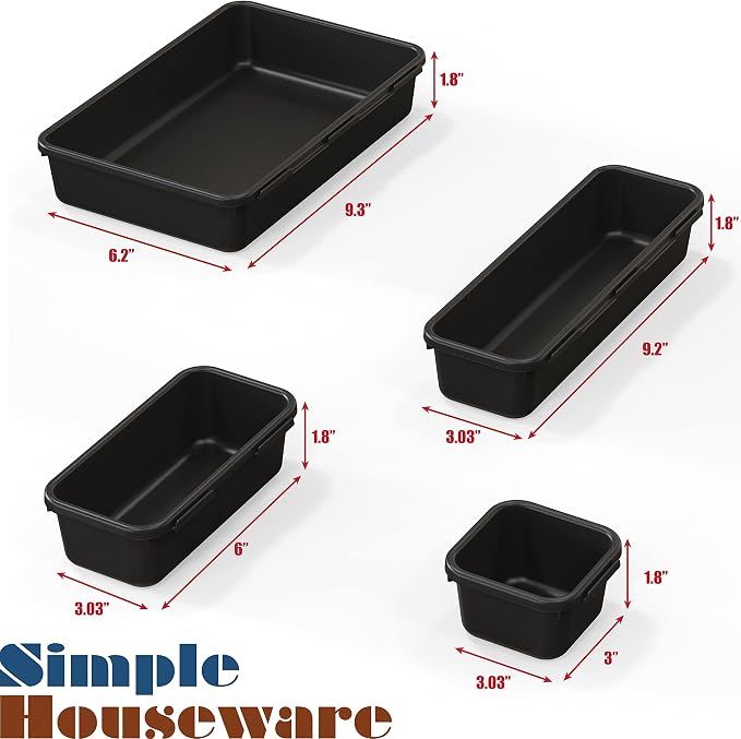 Simple Houseware Interlocking Desk Drawer Bins Organizer, 10 Packs - Image 5