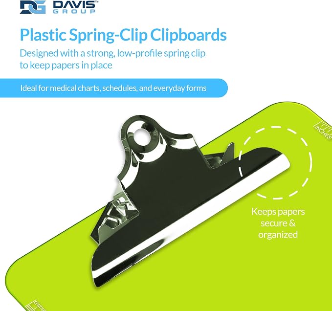 Pack of 6 Plastic Clipboards - Image 2