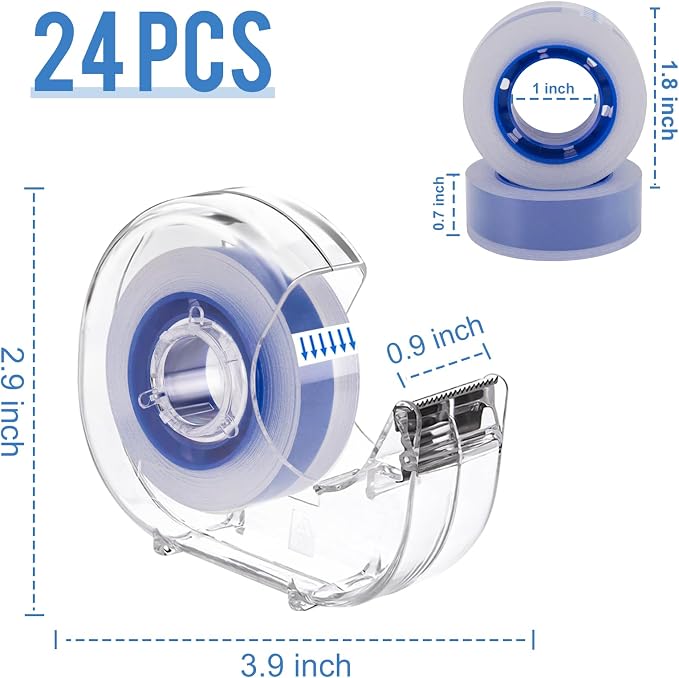 JEFURE 24 Pcs Transparent Tape - Image 2