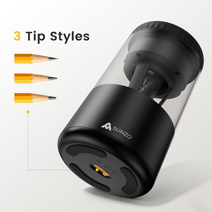 SUNZO Electric Pencil Sharpener, Fully Automatic Sharpener - Image 4