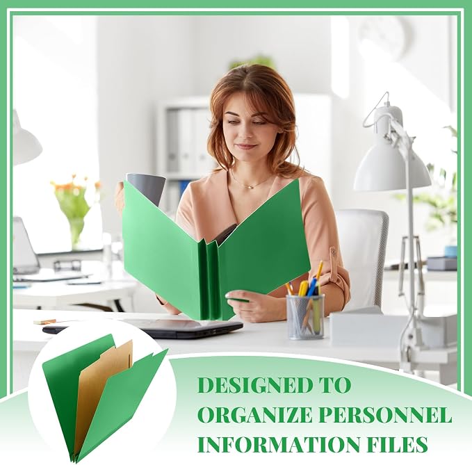 Skyygemm 60 Pcs Classification Folders Letter Size, 1 Divider Pressboard File - Image 5