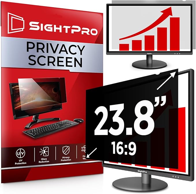 SightPro 23.8 Inch 16:9 Computer Privacy Screen Filter by SightPro