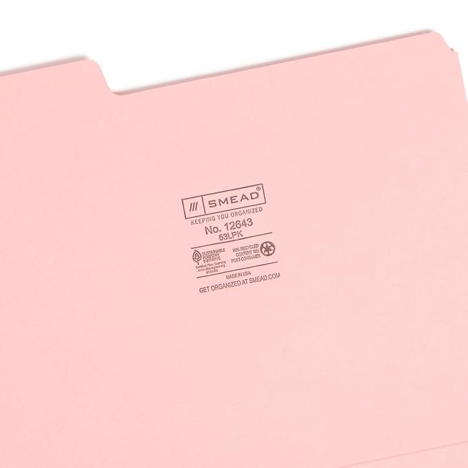Smead Standard File Folders, 1/3-Cut Tabs, Letter Size - Image 6
