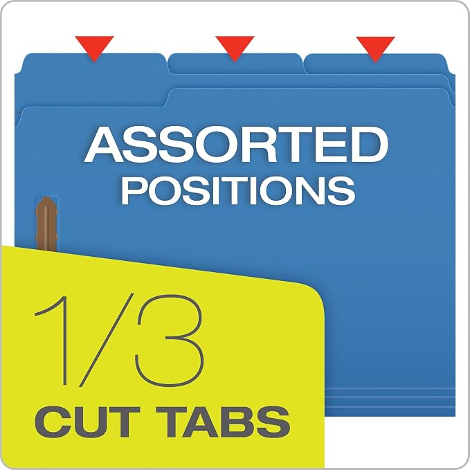 Pendaflex Fastener Folders, 2 Fasteners, Letter Size, 1/3 Cut Tabs in Left - Image 4
