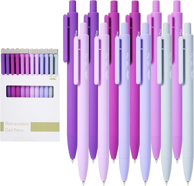 Mr. Pen- Retractable Gel Pens, 12 Pack, Lavender Legacy Barrel | Fine Point - Image 9