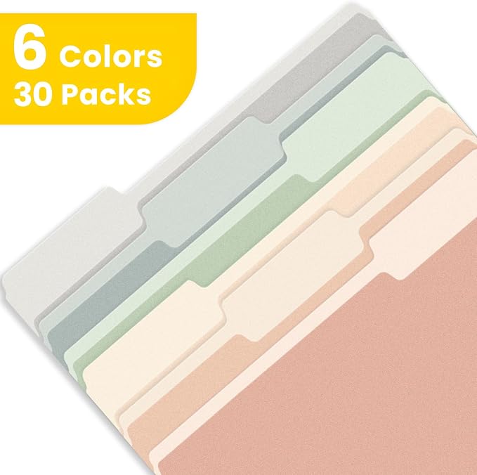 SUNEE File Folders, 30 Pack Manilla Folders 8.5 x 11, Colored File Folders Home - Image 3