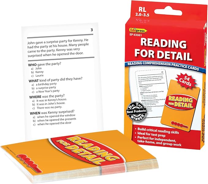 Edupress Reading Comprehension Practice Cards, Reading by TeacherCreatedResourcesOS