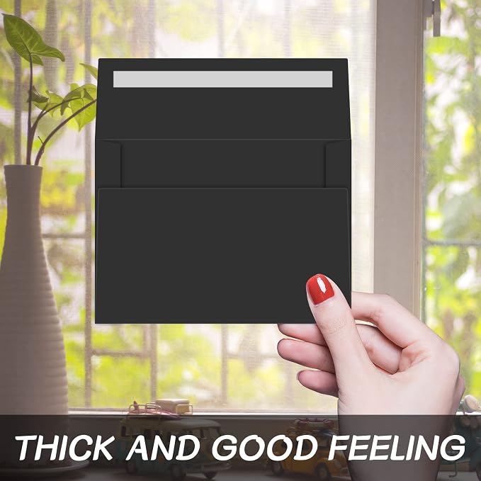 4x6 Black Envelopes For Invitation, A6 envelope 4.75 x 6.5 inch, 4X6 Envelopes - Image 3