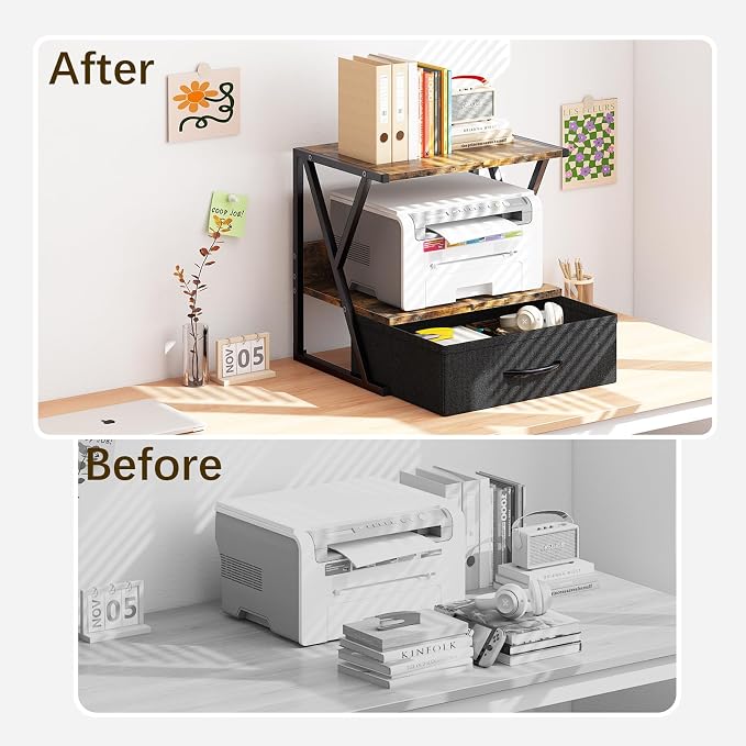 aboxoo Printer Stand for Desk - Image 5