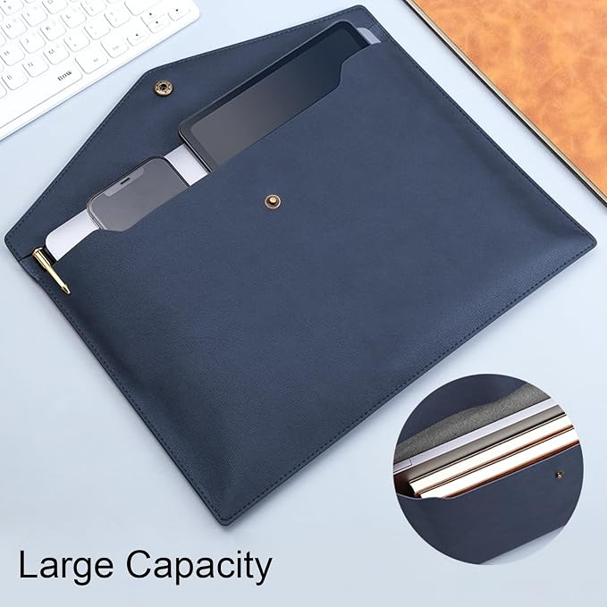 VANRA 1 Piece PU Leather File Folders A4 Document Holder File Envelope - Image 3