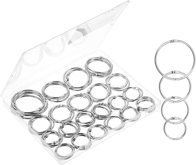 Mr. Pen- Loose Leaf Binder Ring, 60 Pack, 4 Sizes | Metal Loose Leaf Binder by MrPen