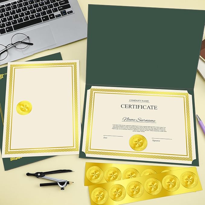 150 Pcs Certificate Kit Include 50 Certificates Holders 50 Certificate Paper 50 - Image 4
