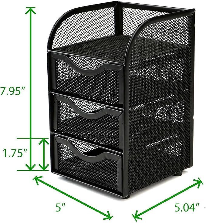 Mind Reader Desktop Accessory Storage, Paper Binder Clip Basket, Metal Mesh - Image 9