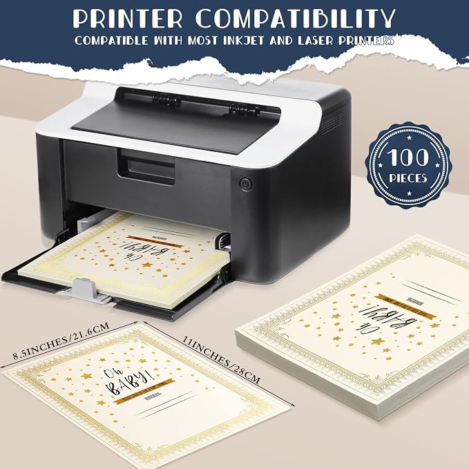 Fainne 100 Sets Certificate Paper Kit Single Sided Awards Holder - Image 4