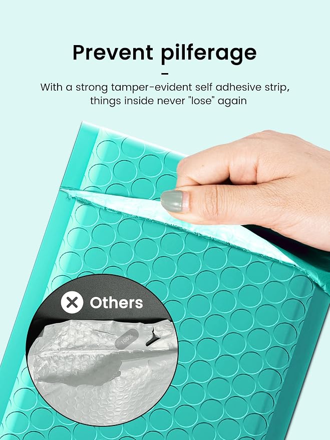 GSSSUSA Bubble Mailers 4x8 Inch 100 Pack Padded Envelopes Usable Size 4x7 Inch - Image 5