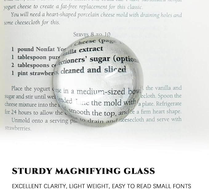 QFkris 4Pcs 1.9inch Crystal Dome Magnifying Paperweight - Image 3