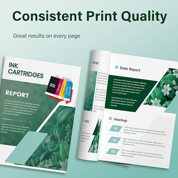 923XL 923 8130e Ink Cartridges Combo Pack: Replacement for HP 923e 923XL 923 Ink Cartridges for HP Printers OfficeJet Pro 8130e 8135e 8138e 8139e 9130 8122e 8120 8124e 8125e 8132e Printer-DeskLoop Office