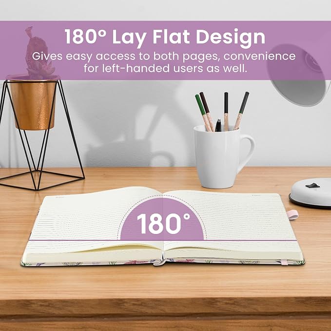 Taja Lined Journal Notebook for Women & Men, Hardcover Leather Journal for - Image 4