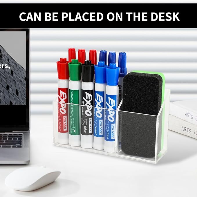 Lingshare Acrylic Magnetic Dry Erase Marker Holder - Image 7