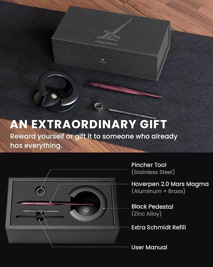novium Hoverpen Interstellar - Unisex Ballpoint Pen, Mars Magma, 23.5 Degree Angle, Premium Design, Smooth Writing, No Spills-DeskLoop Office