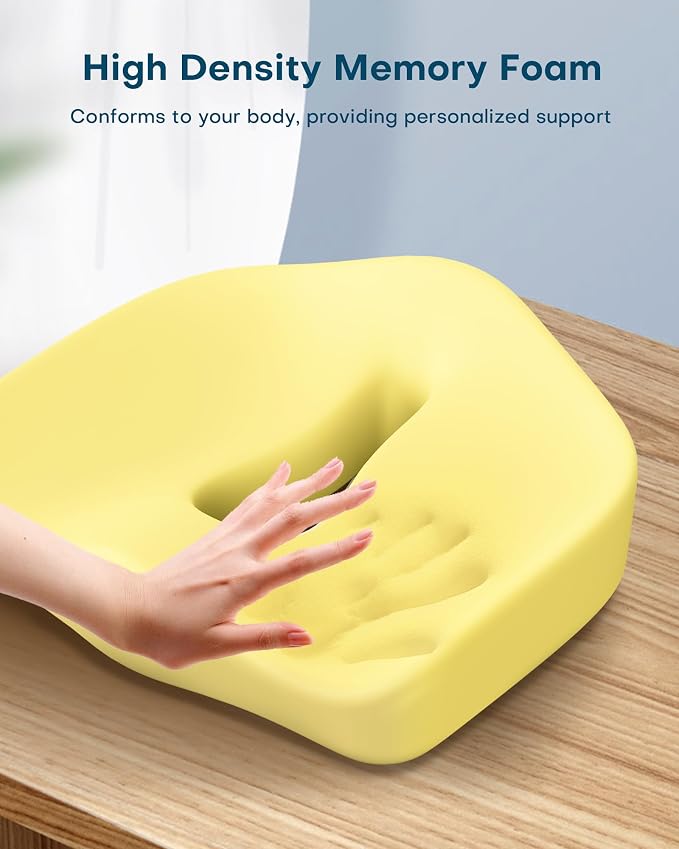 Feagar Extra Large Ergonomic Seat Cushion Memory Foam Seat Cushions - Image 3