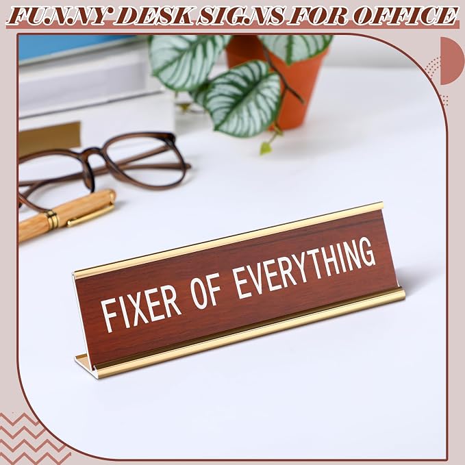 Weysat Funny Desk Signs for Office-fixer of Everything-fun Office Accessories - Image 4