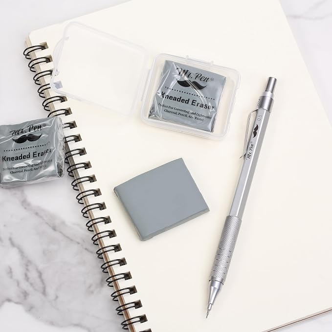Mr. Pen- Kneaded Erasers, 10 Pack | Gray Moldable Art Erasers - Image 7