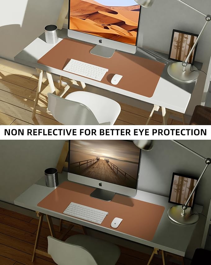 Non-Slip Desk Pad, Mouse Pad, Waterproof PU Leather Desk Protector, Ultra Thin - Image 6