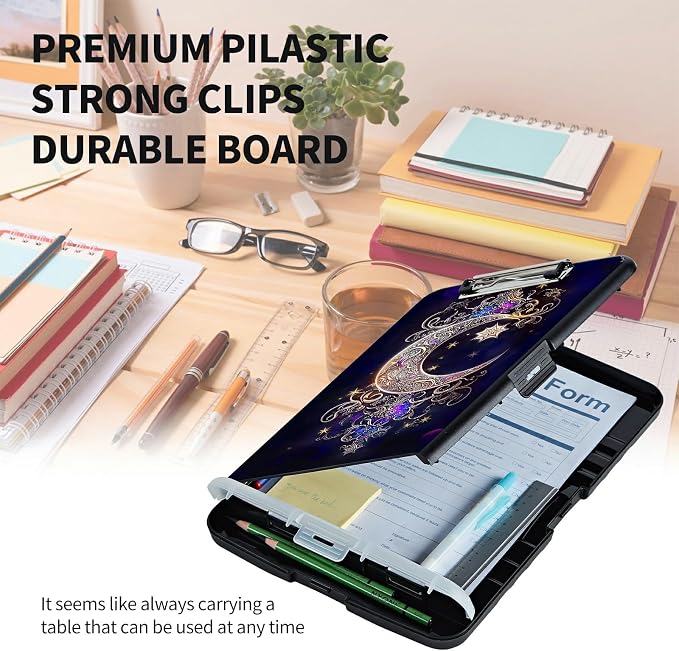 Clipboard with Storage High Capacity Plastic Nursing Clipboards with Pen Holder - Image 6
