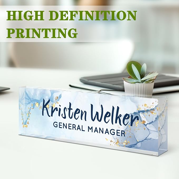 Name Plate for Desk, Desk Name Plate Personalized, Office Decor for Women Men - Image 3